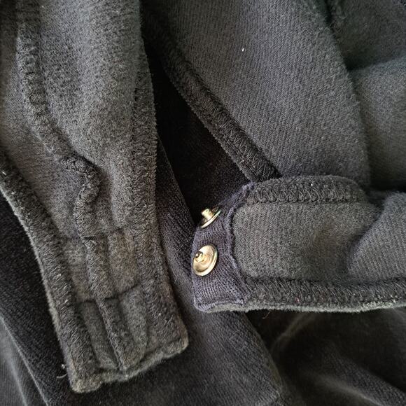 Vintage 90s The Limited Black Velour Bodysuit Mock Neck Long Sleeve - Picture 8 of 9